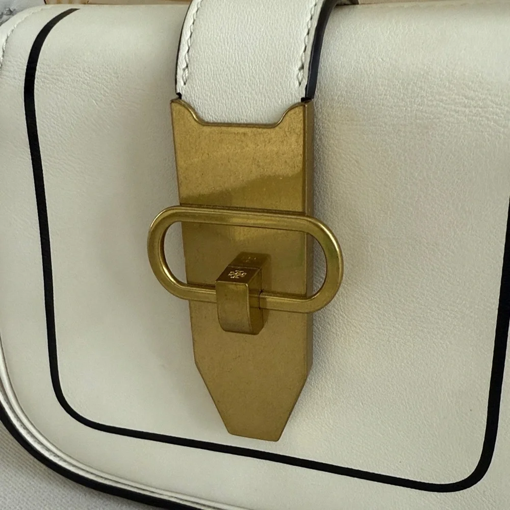 Tory Burch Mini Lock Runway Handbag with Gold Accent